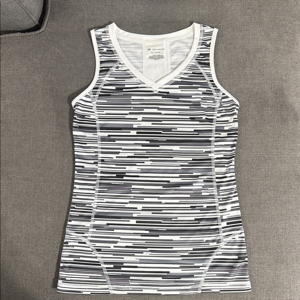 Tek Gear Women's Monochrome Striped Tank Top